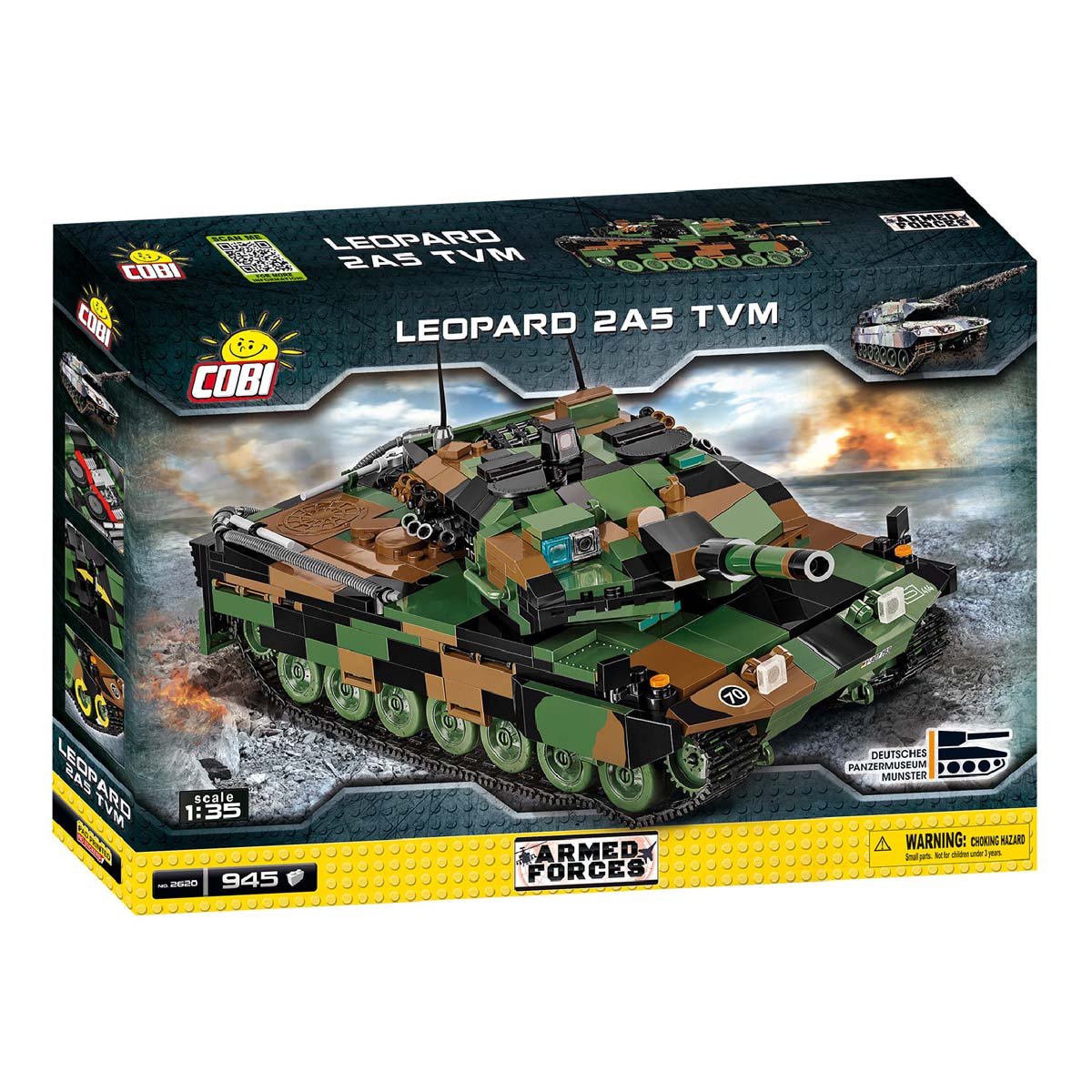 Czołg designerski Leopard 2945 części Cobi 2620 - obrazek 10