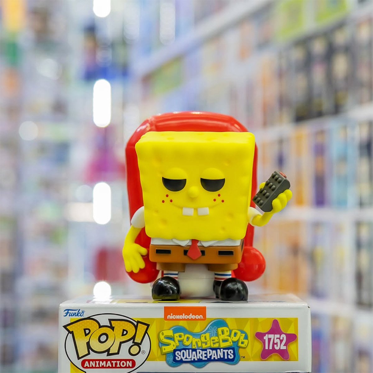 Funko Pop 81071 SpongeBob Kanciastoporty Meme Ight Imma Head Out Figurka akcji - obrazek 3