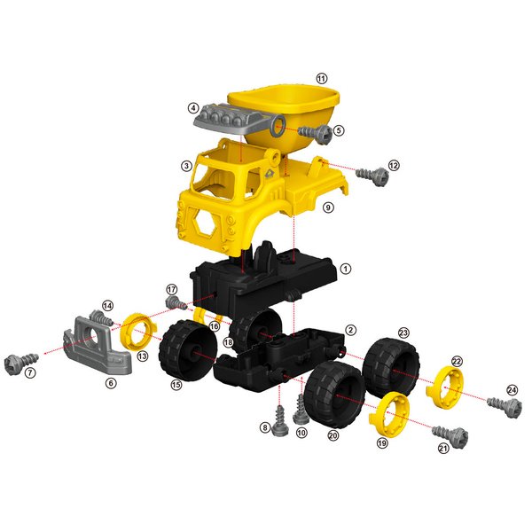 Konstruktor Budowa Wywrotka DIY Przestrzenna Kreatywność LM9016 - obrazek 3