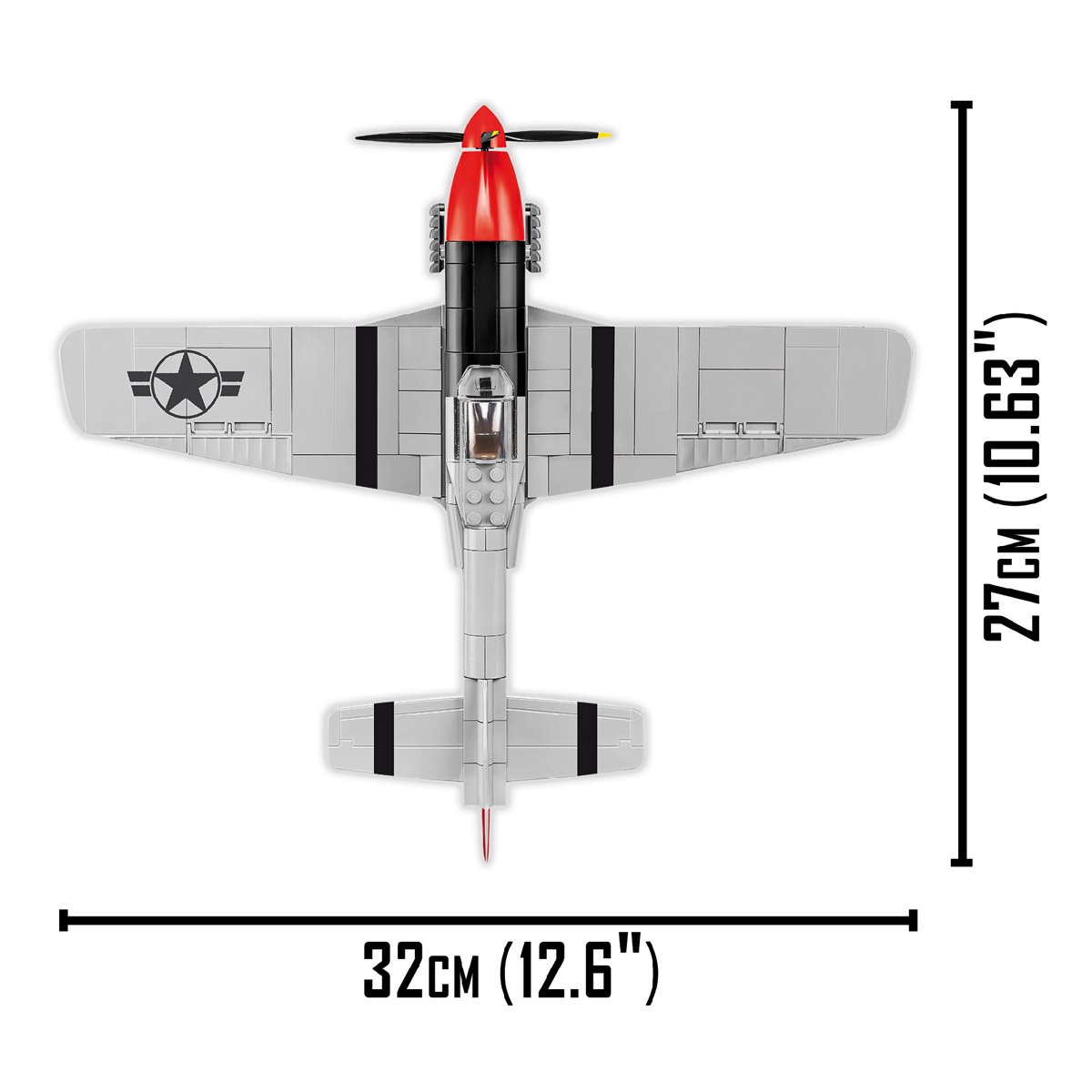 Constructor Top Gun 2 P-51 Mustang Fighter 262 części Cobi 5806 - obrazek 4