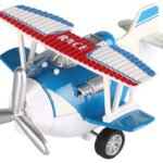 Metalowy samolot bezwładnościowy Same Toy Aircraft niebieski SY8013AUt-2
