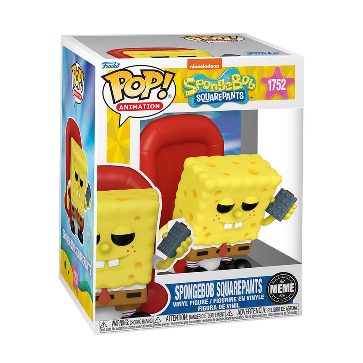 Funko Pop 81071 SpongeBob Kanciastoporty Meme Ight Imma Head Out Figurka akcji - obrazek 2