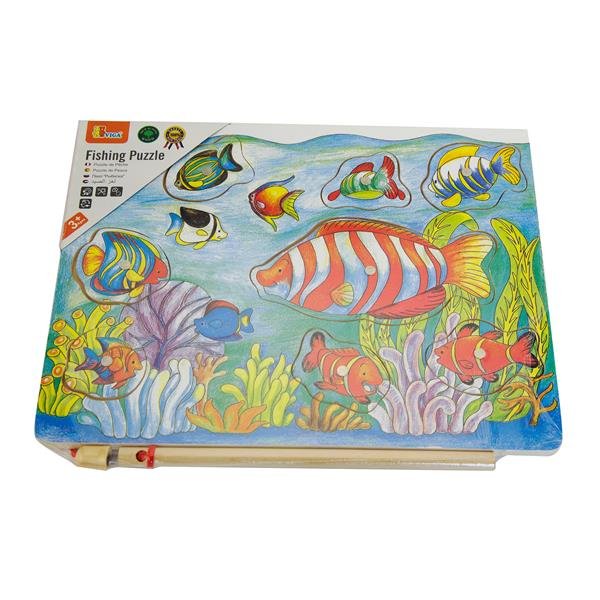 Drewniana wkładka do ramki Viga Toys Magnetyczna wędkarska 58423 - obrazek 2