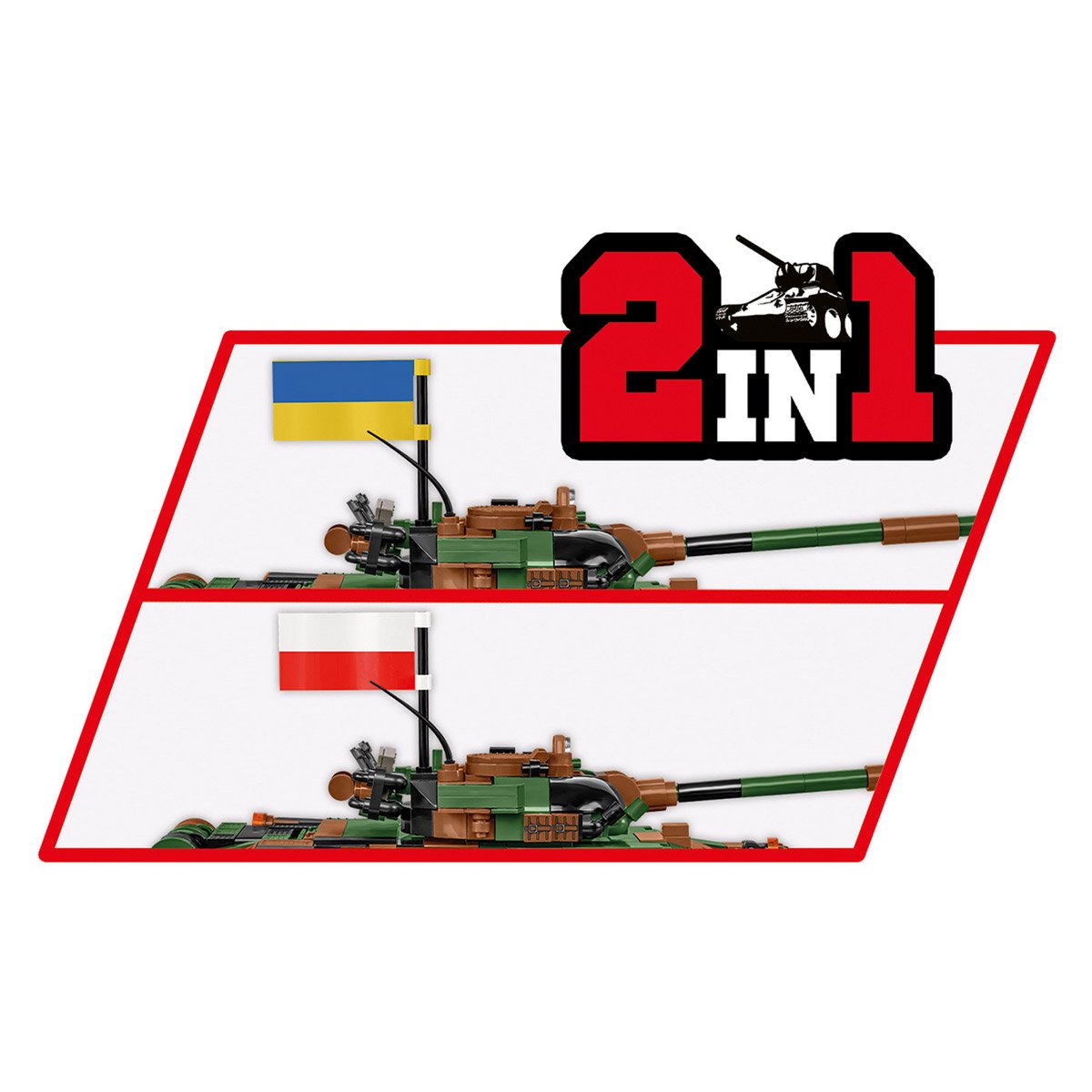 Konstruktor Czołg T-72 M1R UA/PL 724 części Cobi COBI-2624 - obrazek 7