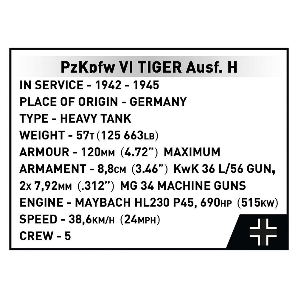Konstruktor COBI PZKPFW VI Tiger 131 skala 1:12, 8000 części - obrazek 16