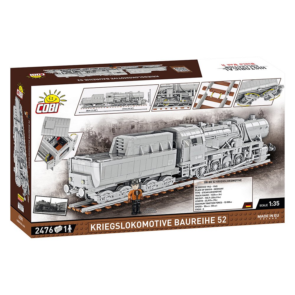 Lokomotywa Constructor COBI Kriegslokomotive Class 52 skala 1:35, 2476 części - obrazek 2