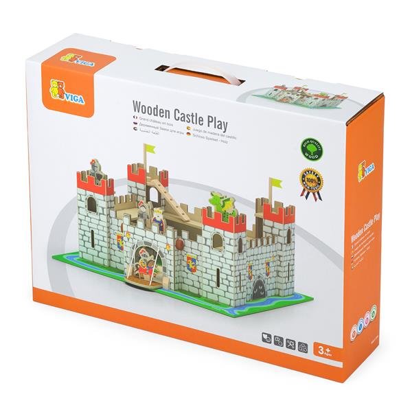 Drewniany zestaw do zabawy Viga Toys Zamek zabawkowy 50310 - obrazek 3