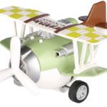 Metalowy samolot bezwładnościowy Same Toy Aircraft zielony ze światłem i muzyką SY8015Ut-2