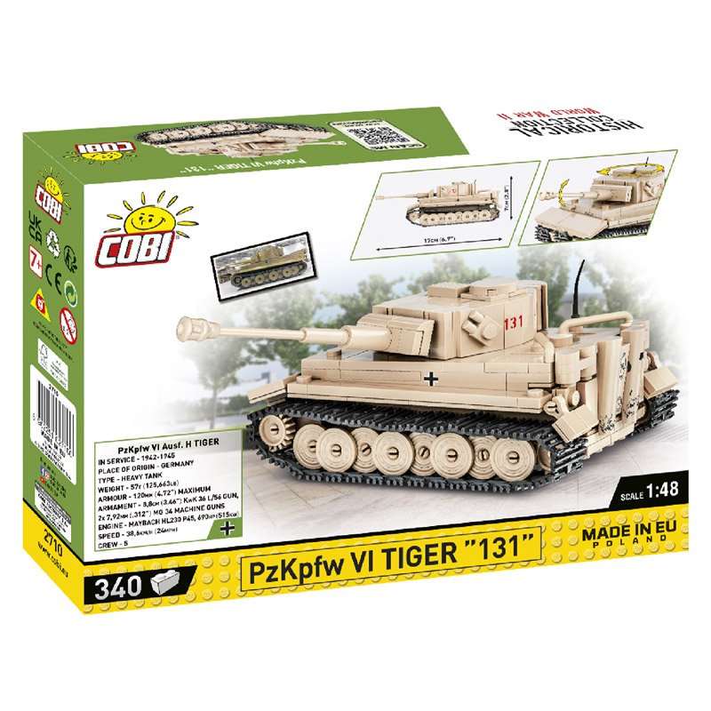 Konstruktor II Wojny Światowej Czołg Tiger 131 340 części Cobi COBI-2710 - obrazek 7