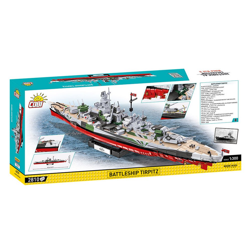 Zestaw konstrukcyjny COBI Pancernik Tirpitz, skala 1:300, 2810 części - obrazek 2