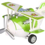 Metalowy samolot bezwładnościowy Same Toy Aircraft zielony ze światłem i muzyką SY8012Ut-4