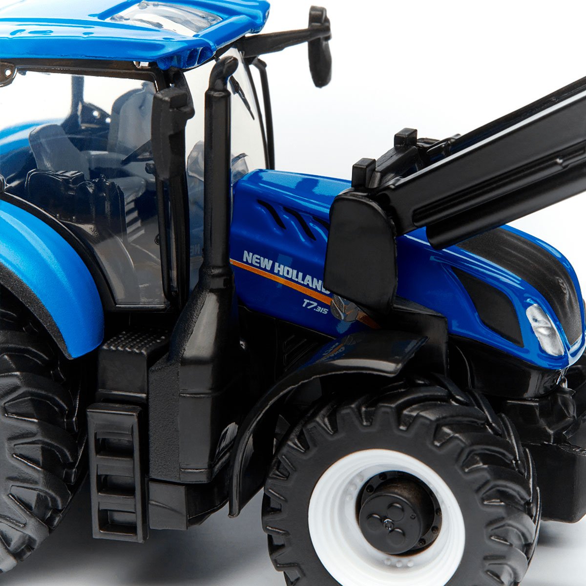Model New Holland t7.315 Ciągnik z ładowaczem czołowym 1:32 Seria Farm Bburago 18-31632 Niebieski - obrazek 5