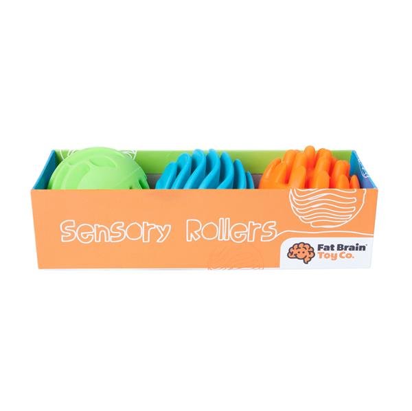 Gryzak-grzechotka Kulki sensoryczne Fat Brain Toys Rolki sensoryczne 3 szt. F161ML - obrazek 6