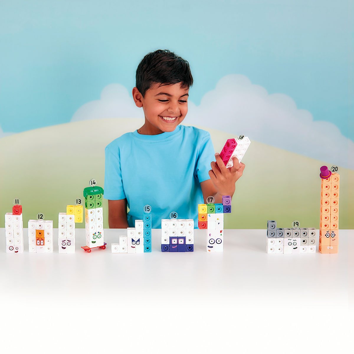 Zestaw gier edukacyjnych do nauki liczenia od 11 do 20. Seria Mathlink Numberblocks. Materiały edukacyjne LSP0950-UK - obrazek 8