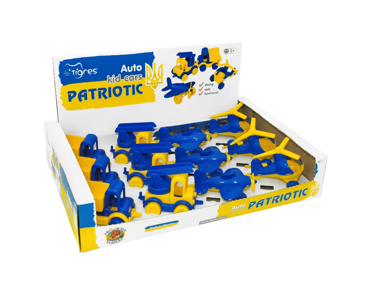 Samochody "Kid cars", pudełko patriotyczne 12 szt.