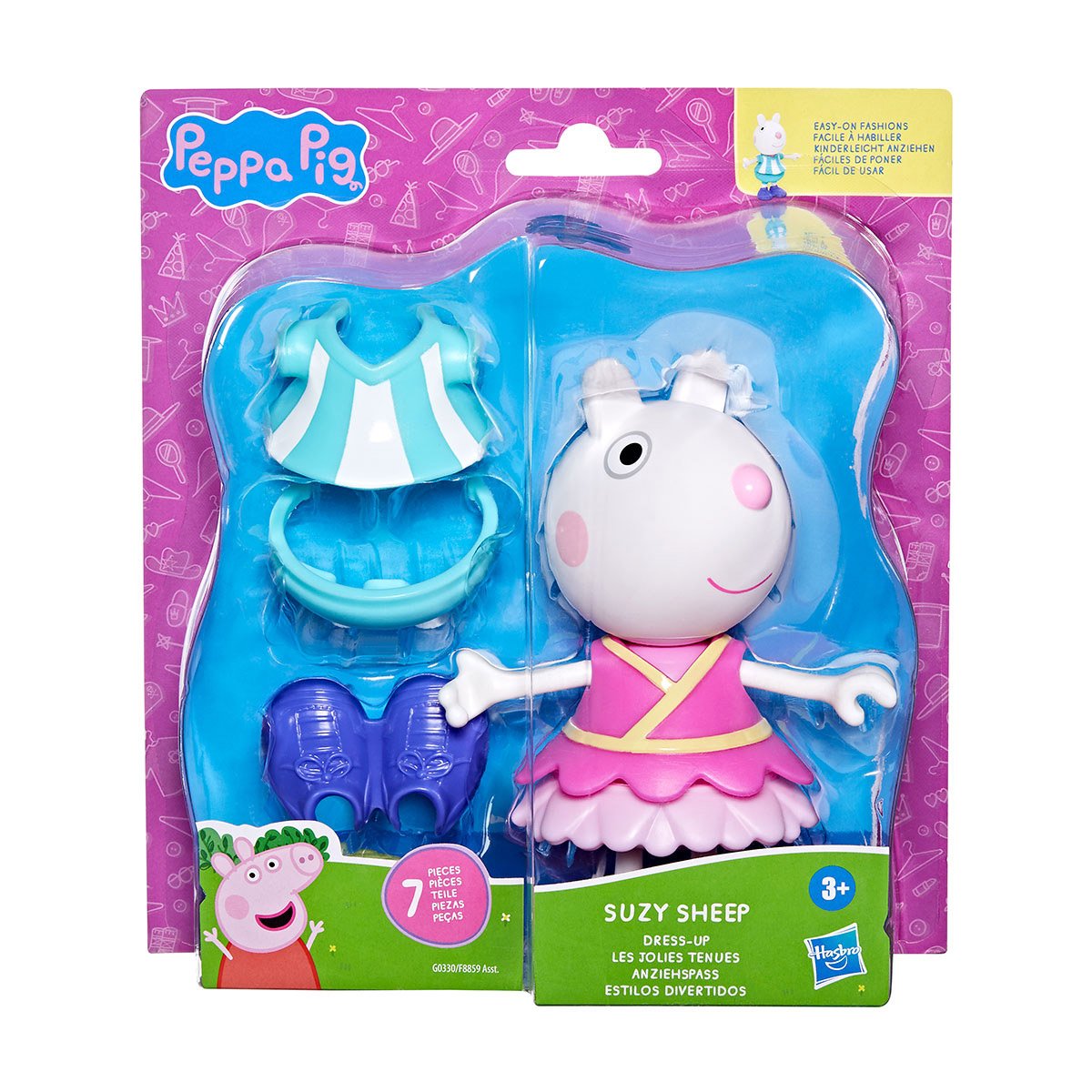 Peppa Figurines Fashion Adventure Dress Up Suzy Peppa Pig G0330 Zestaw do zabawy - obrazek 10