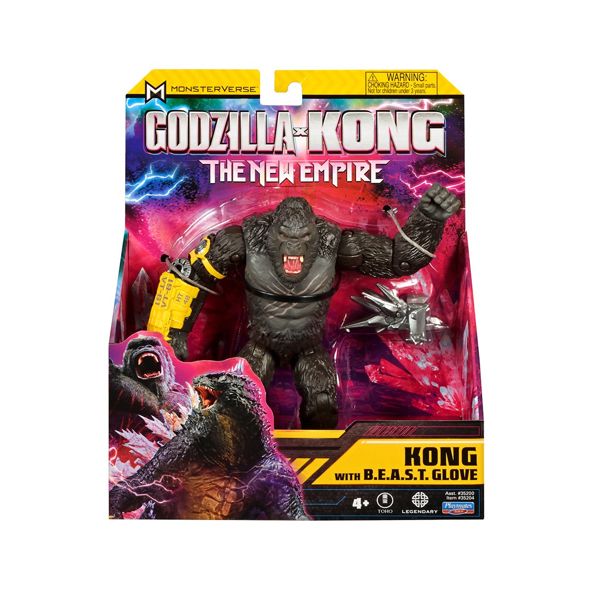 Figurka Konga ze stalową łapą 15 cm Godzilla kontra Kong 35204 - obrazek 3