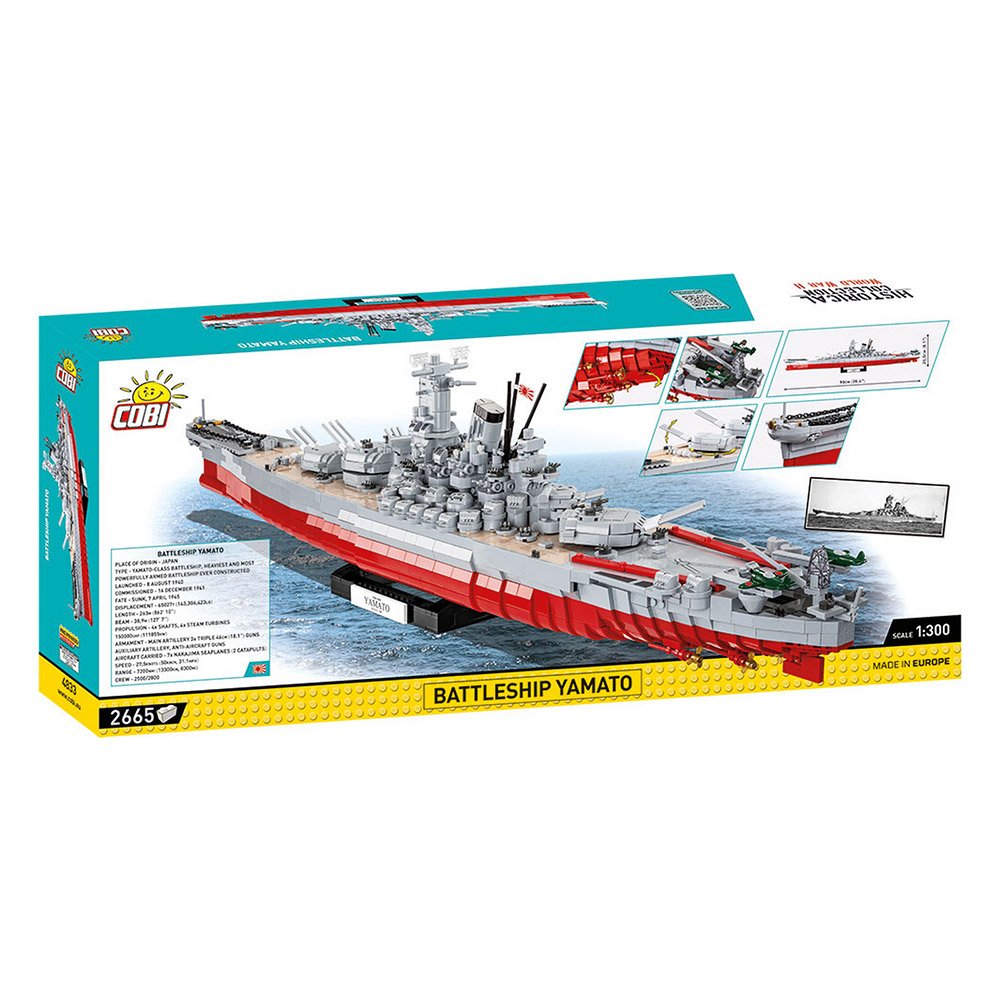 Constructor COBI Pancernik Yamato skala 1:300, 2665 części - obrazek 2