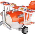 Metalowy samolot bezwładnościowy Same Toy Aircraft pomarańczowy SY8013AUt-1