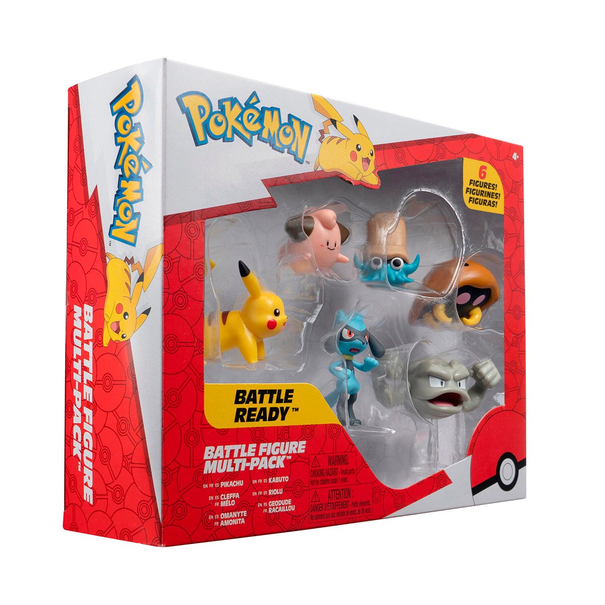 Zestaw figurek do gry Pikachu, Cleff, Riolu, Geodude, Omanite, Kabuto W19 Pokemon PKW3613 - obrazek 3