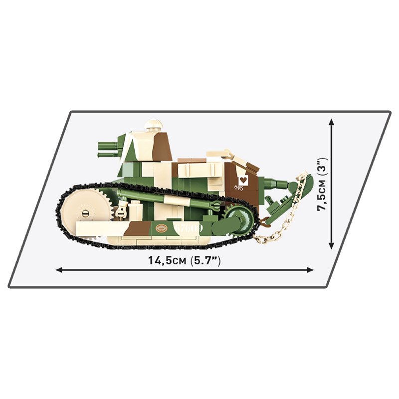 Constructor World War I Tank Renault FT-17 Victory 304 parts Cobi COBI-2992 - obrazek 4