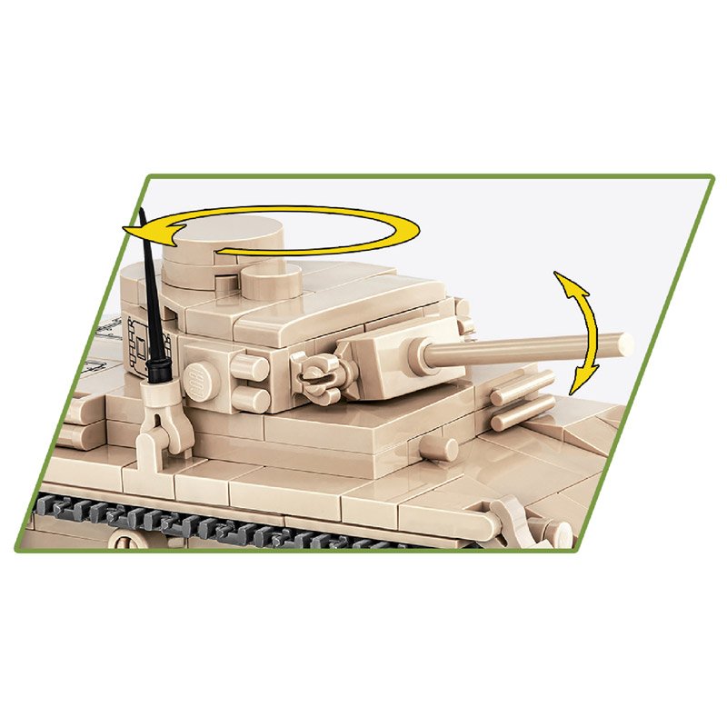 Constructor II Wojna Światowa Czołg Panzer III 292 części Cobi COBI-2712 - obrazek 2