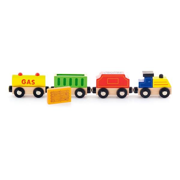Zestaw kolejowy Viga Toys Pociąg towarowy z paliwem 50820 - obrazek 3