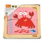 Drewniana mini układanka Viga Toys Krab, 4 elementy 50146