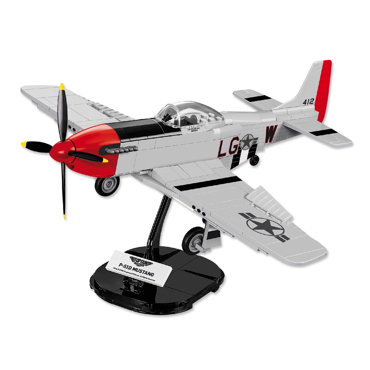 Constructor Top Gun 2 P-51 Mustang Fighter 262 części Cobi 5806 - obrazek 6