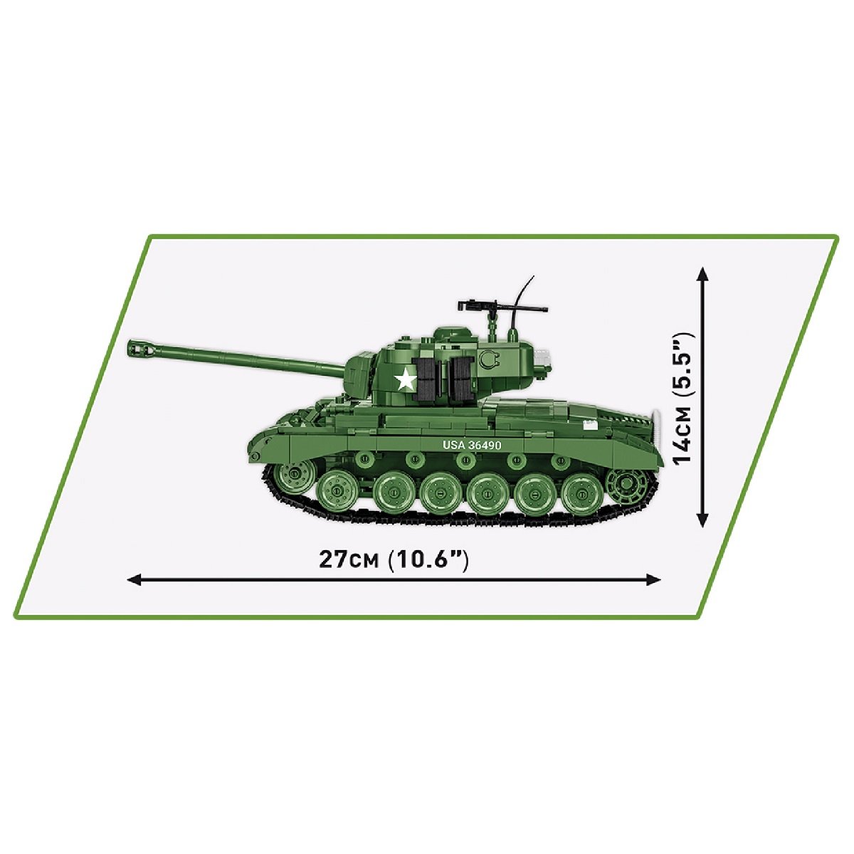 Constructor Tank M26 Pershing 1:28 904 części Cobi 2564 - obrazek 8