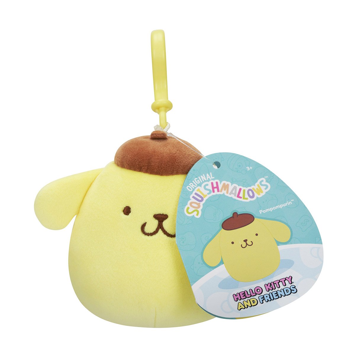 Pompompurin 9 cm Hello Kitty Squishmallows klipsowa miękka zabawka SQSN00273 - obrazek 2