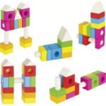 Drewniany konstruktor Goki Klocki (różowe) 58589