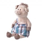 Miękka zabawka Same Toy Pig w kombinezonie 45cm THT706