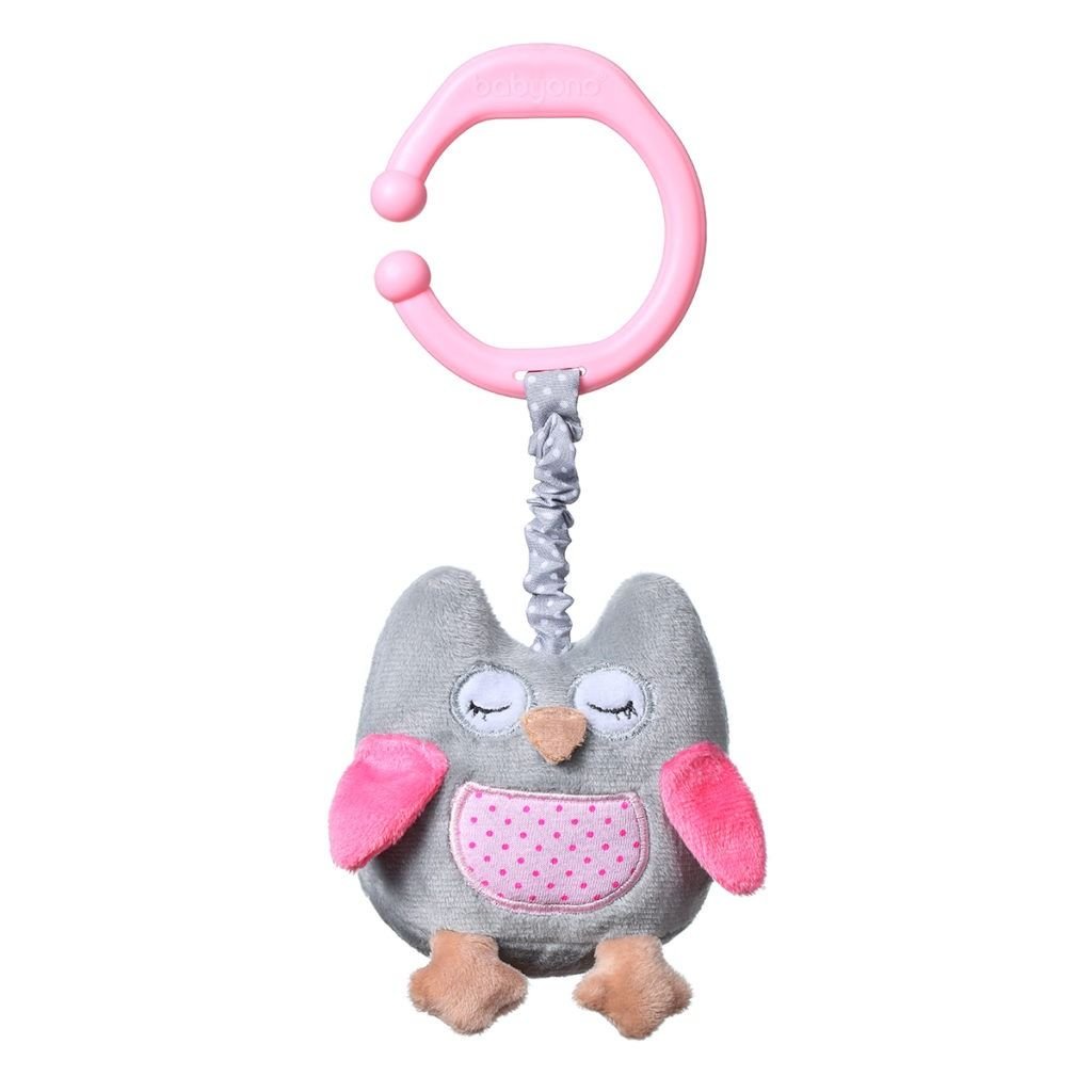 BabyOno Sowa Sofia grzechotka różowa 442