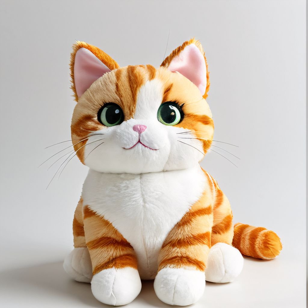 Pluszowy kotek rudy - obrazek 2