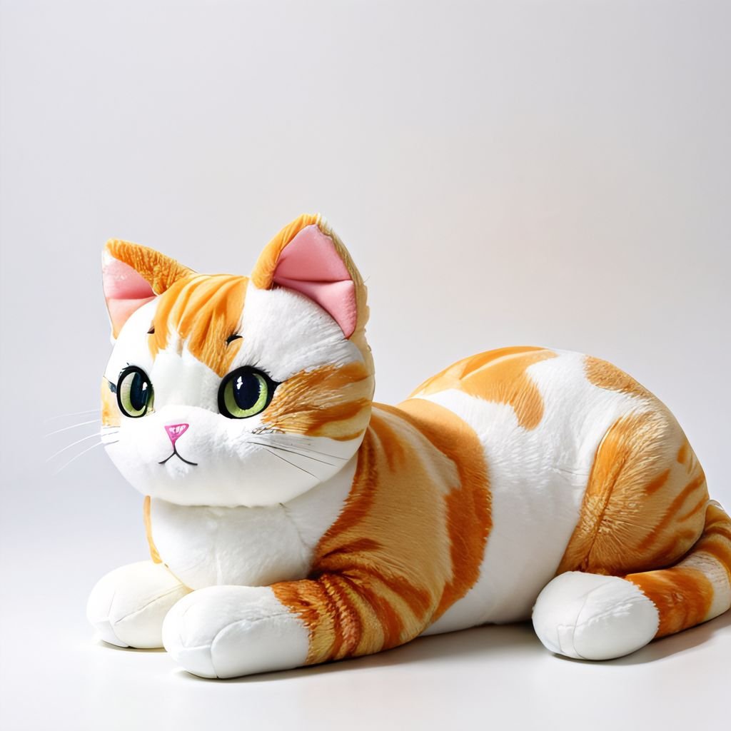 Pluszowy kotek rudy - obrazek 3